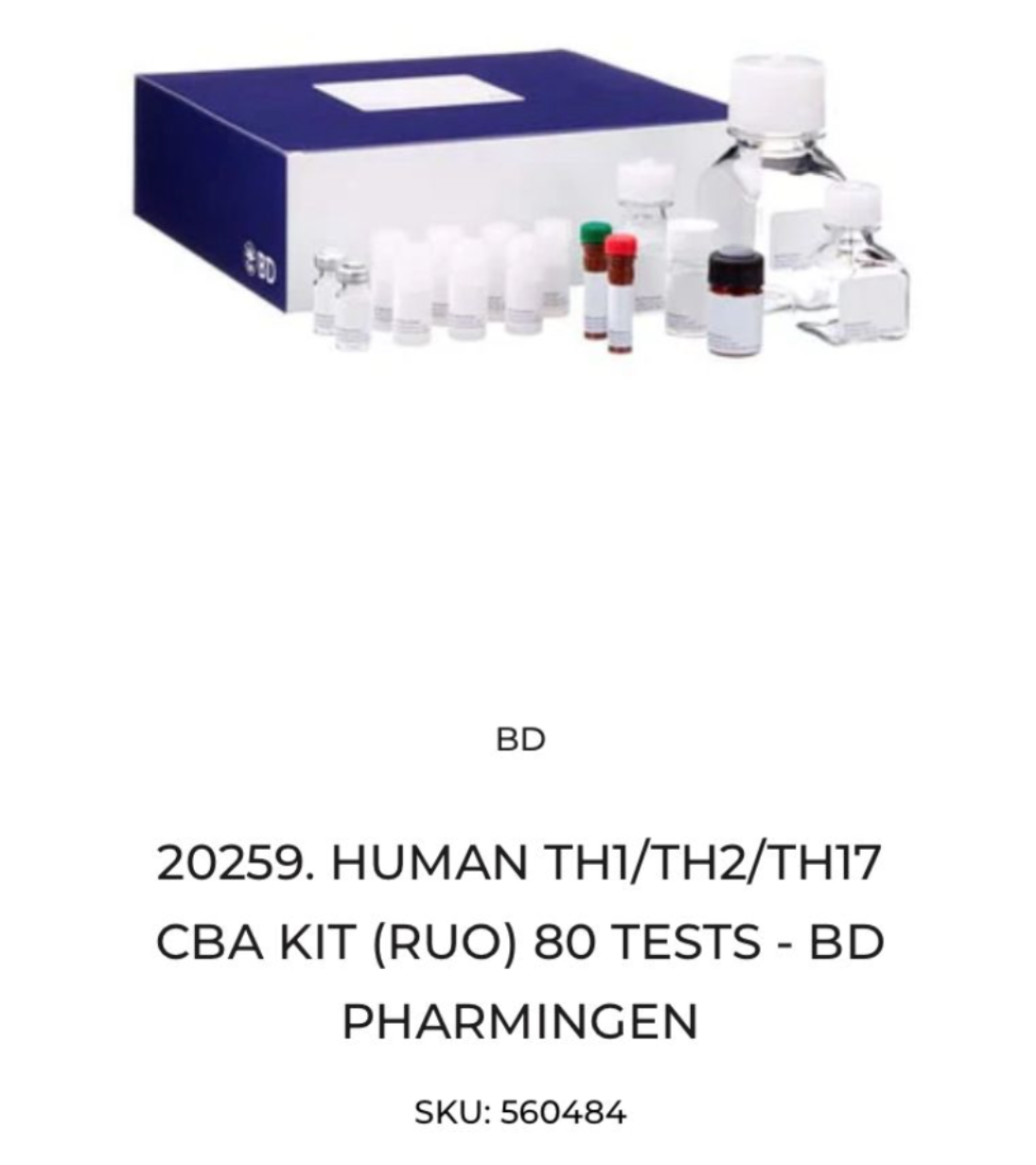 Kit BD Human Th1/Th2/Th17 CBA