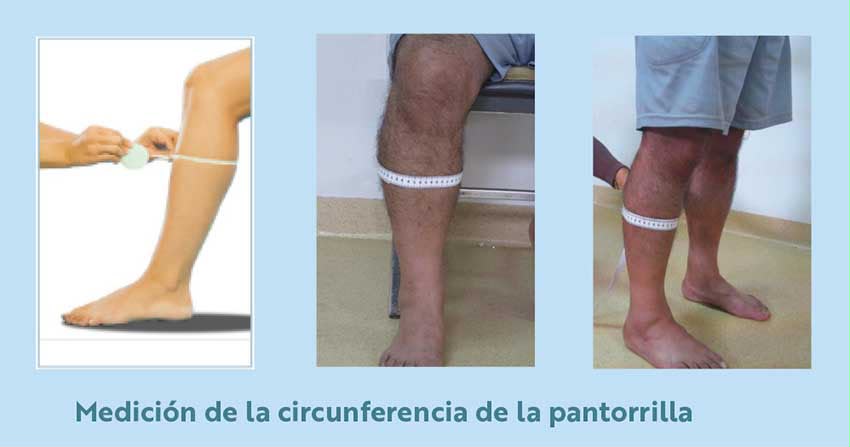 Medición de circunferencia de pantorrilla