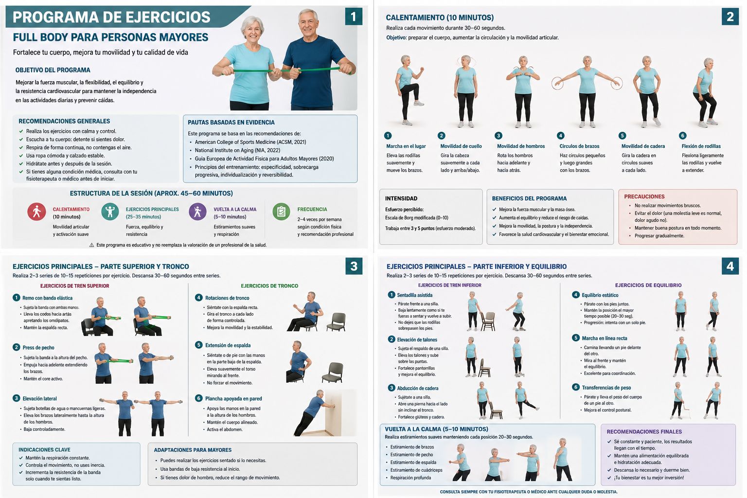 Programa full body para personas mayores
